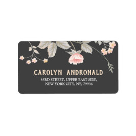 Elegant chic waterverf Floral Address Label