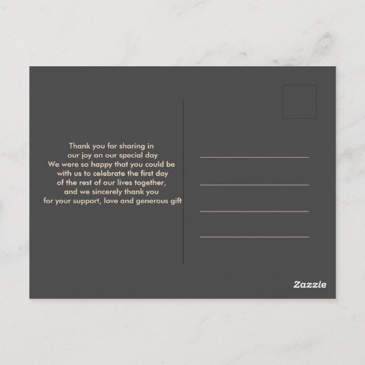 Elegant chic waterverf Floral bedankt je kaart (Achterkant)