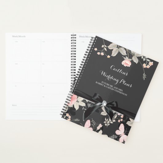 Elegant chic waterverf Floral en vlinder Planner (Display)
