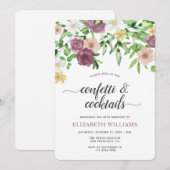 Elegant Chic Waterverf Floral Garden Birthday Kaart (Voorkant / Achterkant)