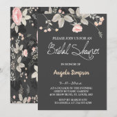 Elegant chic waterverf Floral Vrijgezellenfeest Ca Kaart (Voorkant / Achterkant)