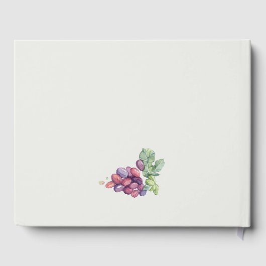 Elegant Chic Waterverf Grapevine Foliage Wedding Gastenboek (Achterkant)