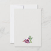 Elegant Chic Waterverf Grapevine Foliage Wedding RSVP Kaartje (Achterkant)