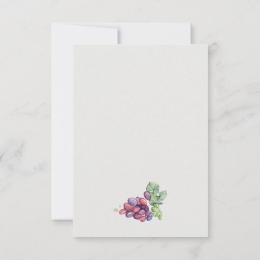 Elegant Chic Waterverf Grapevine Foliage Wedding RSVP Kaartje (Achterkant)