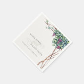 Elegant Chic Waterverf Grapevine Foliage Wedding Servet (Hoek)