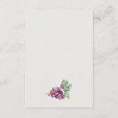 Elegant Chic Waterverf Grapevine Wedding Details Informatiekaartje (Achterkant)