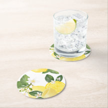 Elegant Chic Waterverf Lemon Summer Garden