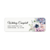 Elegant Chic Waterverf Succulent Florals Etiket (Voorkant)