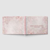 Elegant chic Wedding Modern Eenvoudig Roze Gastenboek (Volledig)