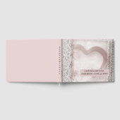 Elegant chic Wedding Modern Eenvoudig Roze Gastenboek (Volledig)