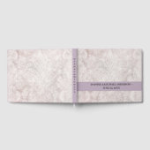 Elegant Chic Wedding Modern Simple Paars Gastenboek (Volledig)