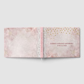 Elegant Chic Wedding Modern Simple Pink and Gold Gastenboek (Volledig)