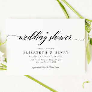 Elegant Chic Wedding Shower Couples Vrijgezellenfe Kaart