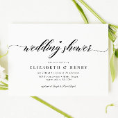 Elegant Chic Wedding Shower Couples Vrijgezellenfe Kaart