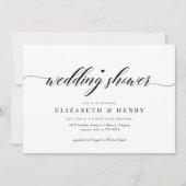 Elegant Chic Wedding Shower Couples Vrijgezellenfe Kaart (Voorkant)