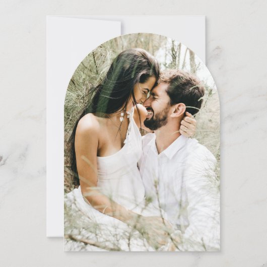 Elegant Chic Wedding sparen de Datum Kaart (Achterkant)