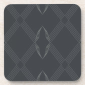 Elegant, chic, weelderig, single line pattern bier onderzetter (Voorkant)