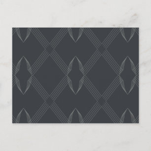 Elegant, chic, weelderig, single line pattern briefkaart