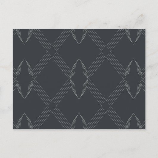 Elegant, chic, weelderig, single line pattern briefkaart (Voorkant)