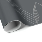 Elegant, chic, weelderig, single line pattern cadeaupapier (Rol Hoek)