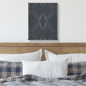 Elegant, chic, weelderig, single line pattern canvas afdruk (Insitu (Slaapkamer))