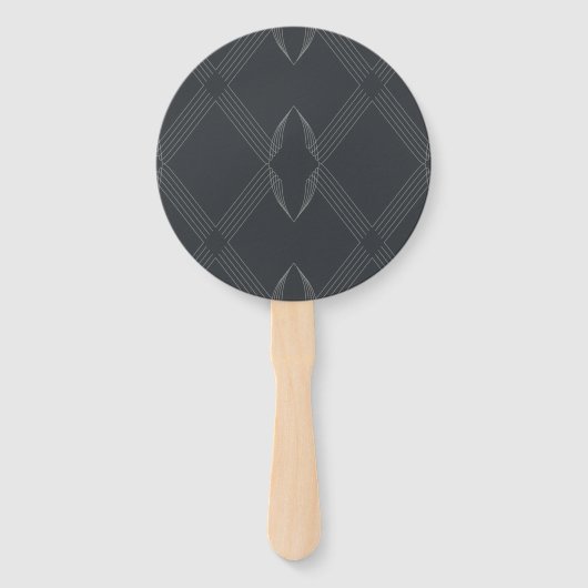 Elegant, chic, weelderig, single line pattern handwaaier (Achterkant)