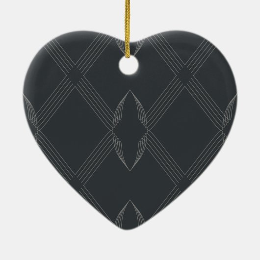 Elegant, chic, weelderig, single line pattern keramisch ornament (Achterkant)