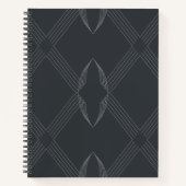 Elegant, chic, weelderig, single line pattern notitieboek (Voorkant)