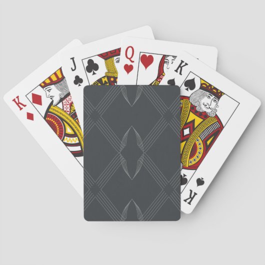 Elegant, chic, weelderig, single line pattern pokerkaarten (Achterkant)