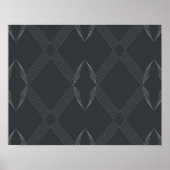 Elegant, chic, weelderig, single line pattern poster (Voorkant)