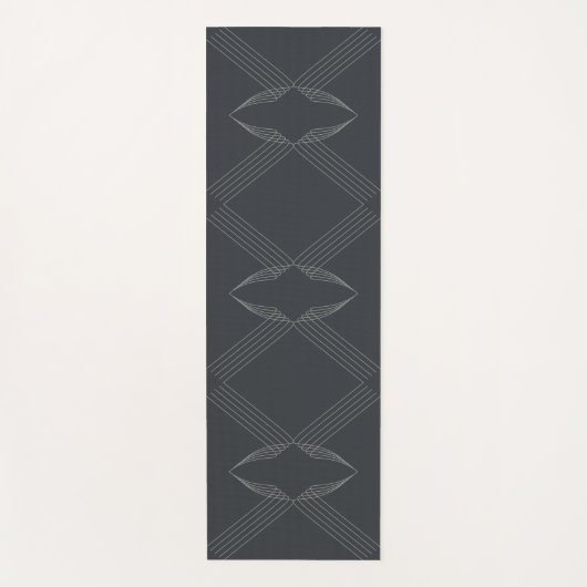 Elegant, chic, weelderig, single line pattern yogamat (Voorkant)