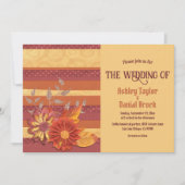 Elegant Chic Whimsical Calligraphy Floral Wedding Kaart (Voorkant)