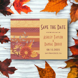 Elegant Chic Whimsical Calligraphy Floral Wedding Save The Date
