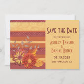 Elegant Chic Whimsical Calligraphy Floral Wedding Save The Date (Voorkant)