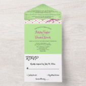 Elegant Chic Whimsical Country Boho Floral Wedding All In One Uitnodiging (Binnen)