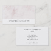 Elegant chic white brush marmer professional visitekaartje (Voorkant / Achterkant)