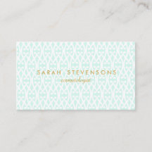 Elegant Chic White en Turquoise Lattice Pattern