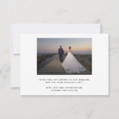 Elegant Chic White Gold Bedankt voor je fotokaart (Achterkant)