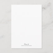 Elegant Chic White Grey Marmer Wedding Insert Kaar Informatiekaartje (Achterkant)