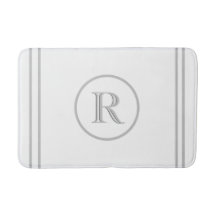 Elegant Chic White Grey Trim Aangepast monogram
