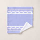 Elegant, Chic White Horses on Light Blue Bad Handdoek (Wasdoekje)