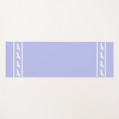 Elegant, Chic White Horses on Light Blue Yogamat (Voorkant (horizontaal))