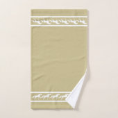 Elegant, Chic White Horses on Lucky Beige Bad Handdoek (Handdoek)
