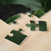 Elegant Chic White Magnolia met persoonlijke tekst Legpuzzel (Zijkant)