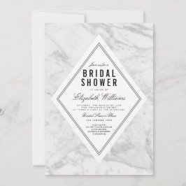 Elegant Chic White Marble Vrijgezellenfeest nodigt Kaart