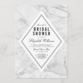 Elegant Chic White Marble Vrijgezellenfeest nodigt Kaart