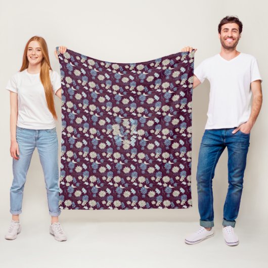 Elegant Chic Wildflower Geel Fleece Deken (In situ)