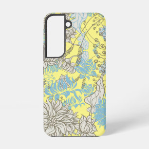 Elegant Chic Wildflower Geel Samsung Galaxy Hoesje