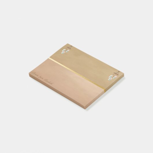 Elegant Chic Wind Chimes - Gepersonaliseerd Post-it® Notes (Schuin)