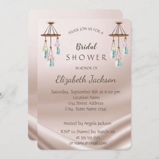 Elegant Chic Wind Chimes Vrijgezellenfeest Kaart (Voorkant / Achterkant)